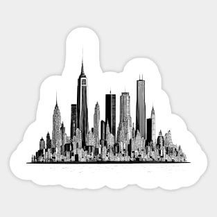 New York Cityscape Sticker